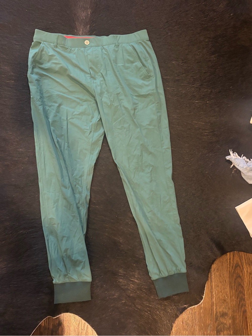 Men's Redvanly Green Golf Casual Jogger Pants - Lightweight Comfort